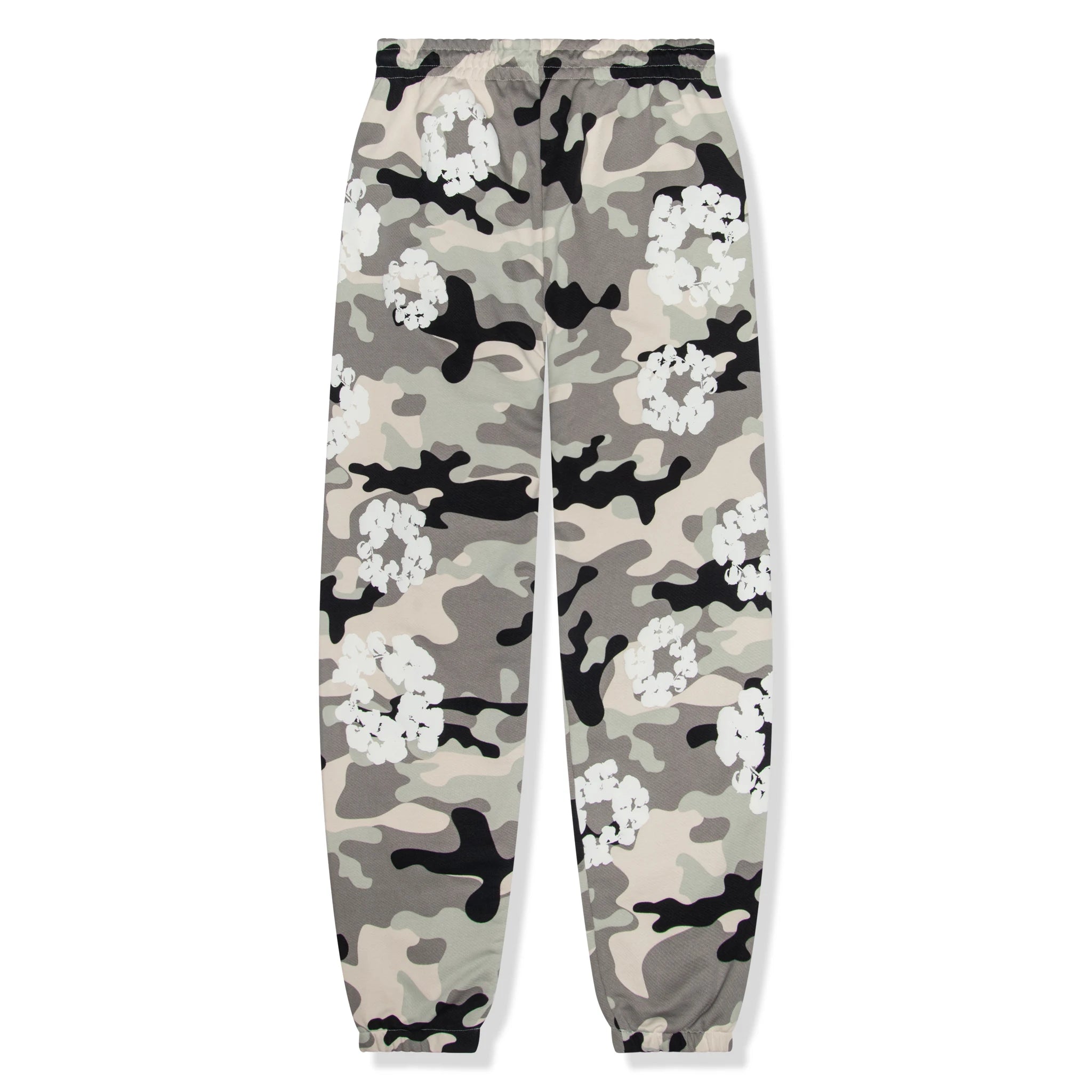 Denim Tears White Camo Cotton Wreath Sweatpants for Men - Comfortable Streetwear Joggers for Casual Wear & Lounge