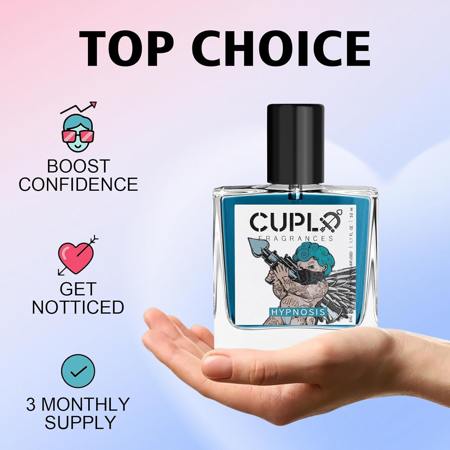 Premium Hypnosis Cologne for Men - Long-Lasting Pheromone-Infused Fragrance Enhances Attraction & Intimacy | Romantic Date Night & Special Occasion Scent | Perfect Christmas Gift for Boyfriend or Husband