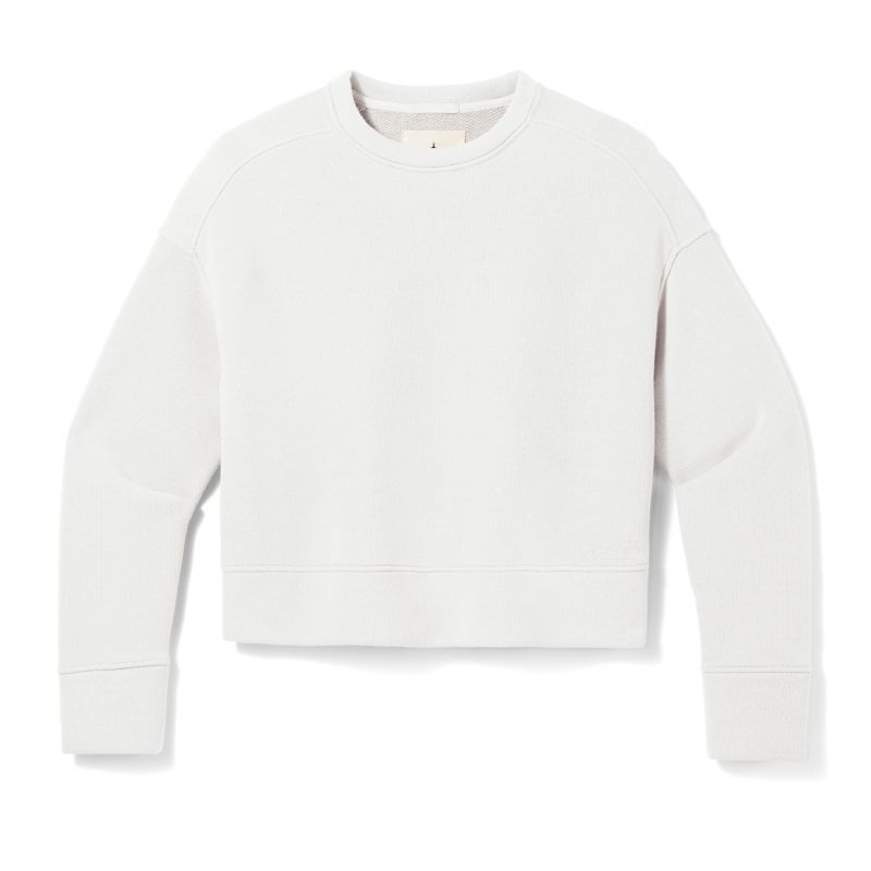 Eco-Friendly Women's Recycled Terry Cropped Crew Sweatshirt - Soft Casual Pullover for Lounge, Yoga & Streetwear Fashion