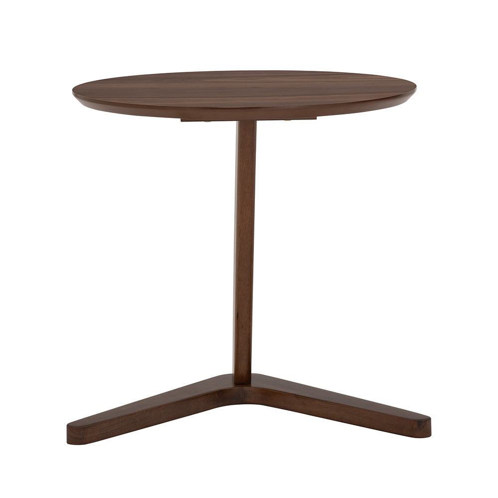 TRIS Side Table - Solid Walnut Wood End Table for Living Room, Bedroom & Office - Modern Nightstand with Storage Shelf - Perfect for Small Spaces & Home Decor