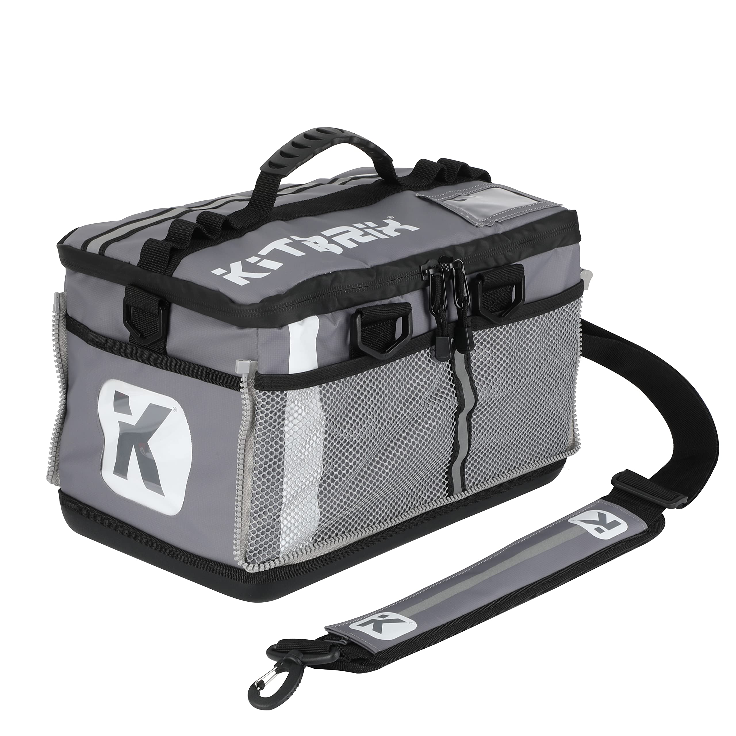 KITBRIX Large Waterproof Gym Bag - Durable Sports & Travel Duffle for Football, Soccer, Swimming, Cycling, Running, Triathlon, Baseball, Hockey - Perfect for Gym, Travel & Outdoor Adventures - Gray