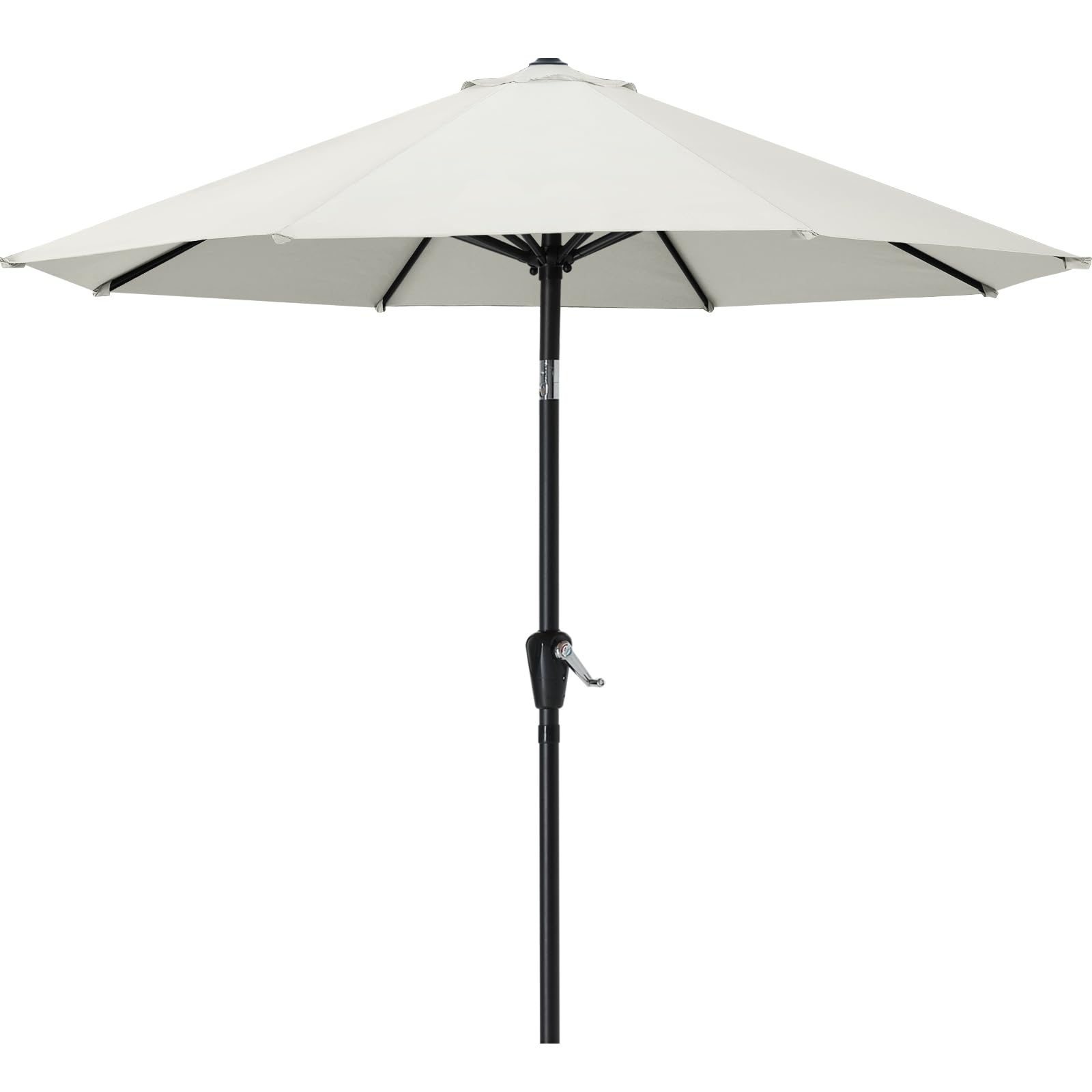 MASTERCANOPY 10ft Light Beige Patio Umbrella with 8 Ribs - Heavy Duty Outdoor Market Table Umbrella for Restaurants, Cafes, and Backyard Gatherings