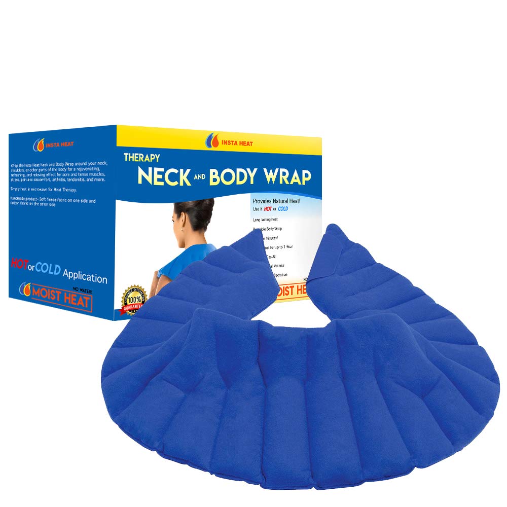Insta Heat Therapeutic Neck and Body Wrap - Microwaveable Pain Relief for Shoulders, Back & Muscles - Perfect for Relaxation, Stress Relief & Home Therapy