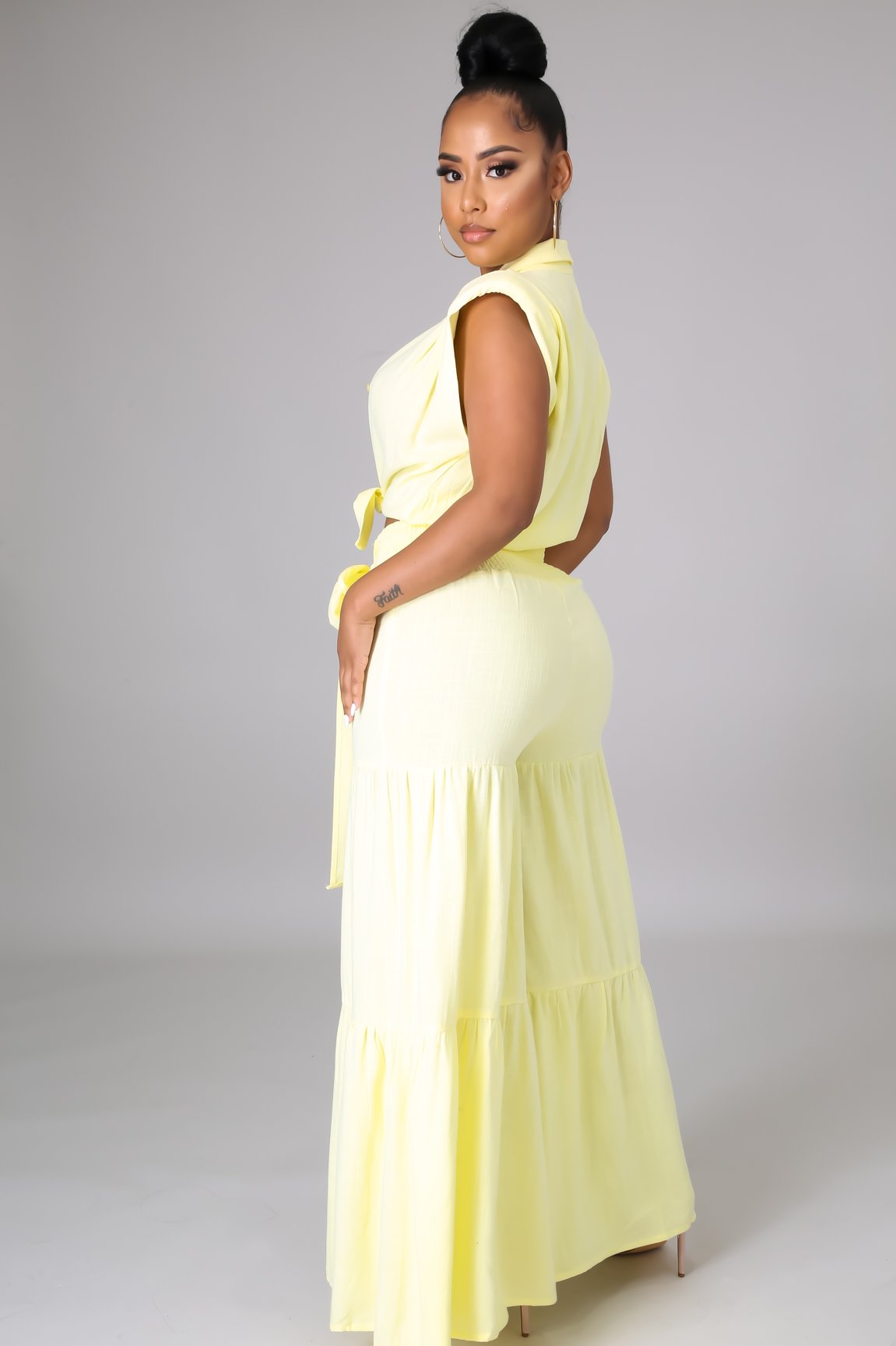 Stylish Yellow 2-Piece Pant Set for Women - Comfortable Lounge & Casual Outfit - Perfect for Beach, Travel, and Relaxation
