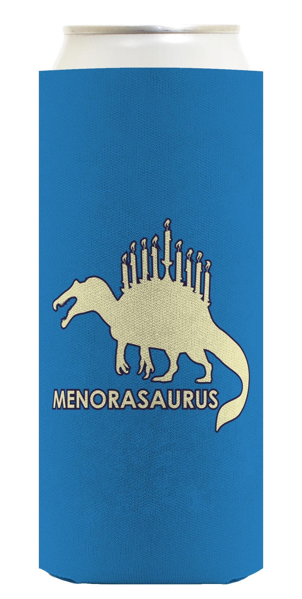 Hanukkah Candles - Ultra Slim 12-Pack Menorah-Saurus Candles for Hanukkah Celebration | Blue Taper Candles for Hanukkiyah, Jewish Holiday Decor & Home Decoration