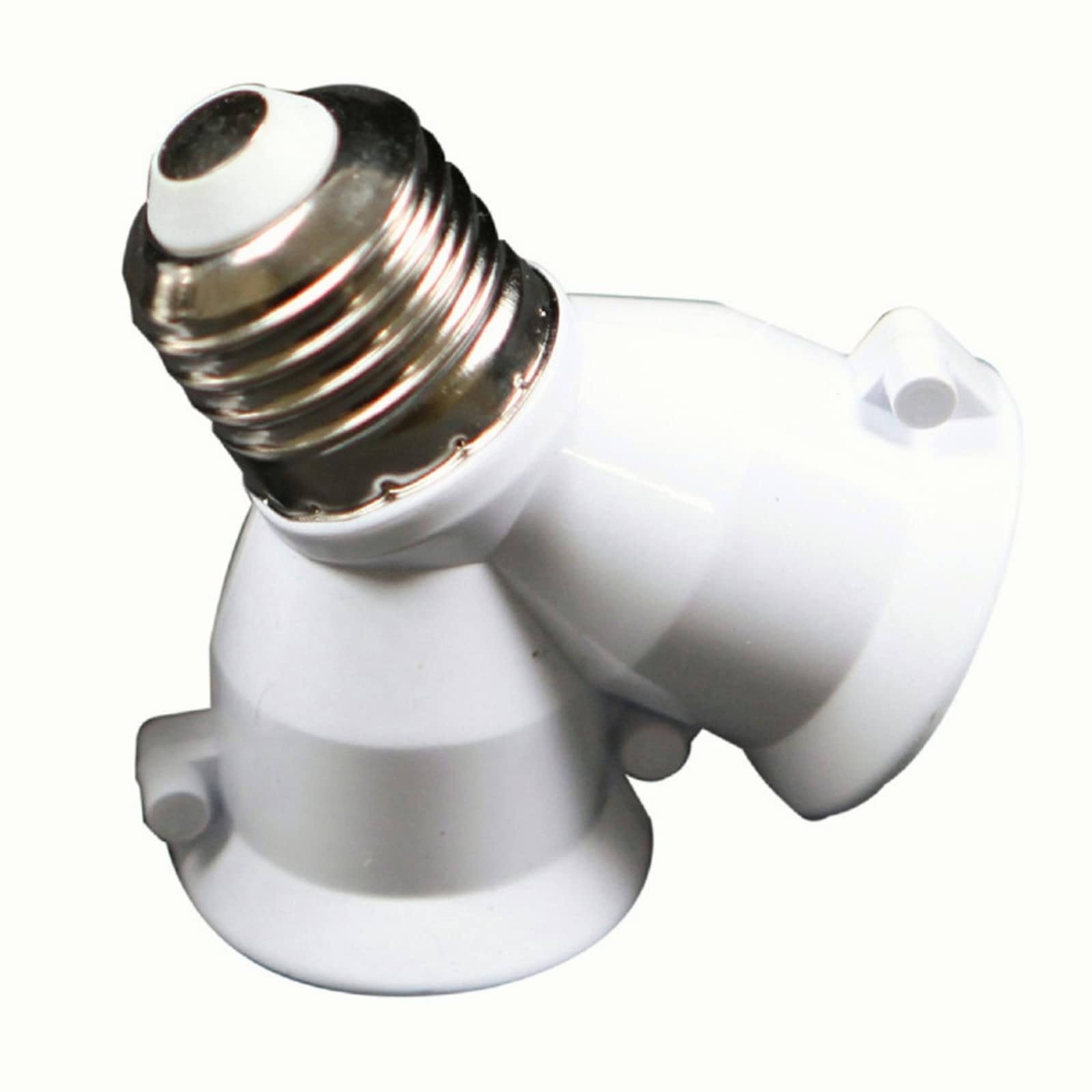 2 in 1 E27 to Dual E27 Lamp Socket Splitter Adapter - Y-Shape Light Bulb Holder Converter - Standard Screw Base Stand - Pack of 6 - Perfect for Home Lighting, Workshop, and DIY Projects