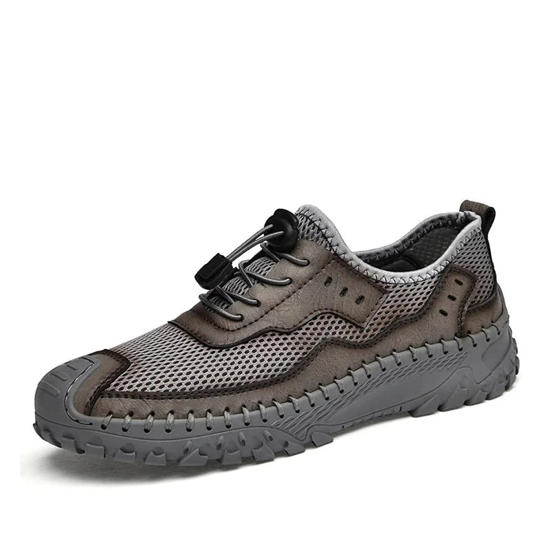 Big Size 38-48 Men's Leather Casual Shoes - Anti-Slip, Durable & Fashionable Summer Footwear for Outdoor Walking, Travel & Daily Wear