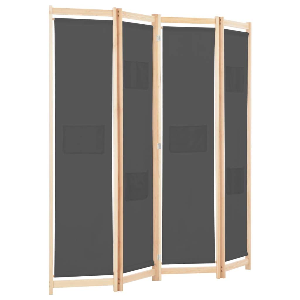 4-Panel Freestanding Room Divider Screen - 62.9