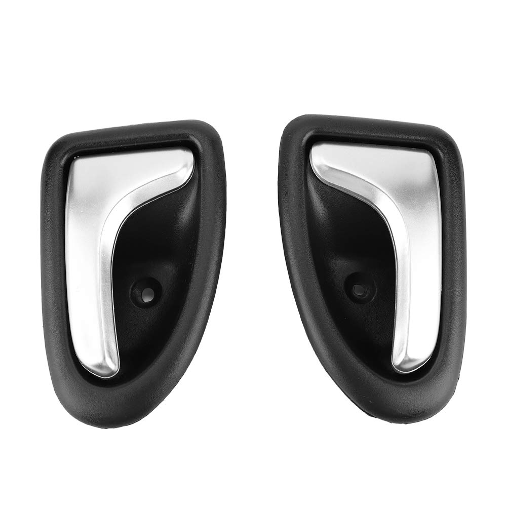Renault Trafic & Vivaro Sliding Door Window Handle Replacement - Inner Door Handle 8200915599 & Trim Bowl Cover - Compatible with Renault Trafic 20010, Vivaro, Clio, Scenic (1 Pair) - Perfect for Car Interior Door Repair & Maintenance