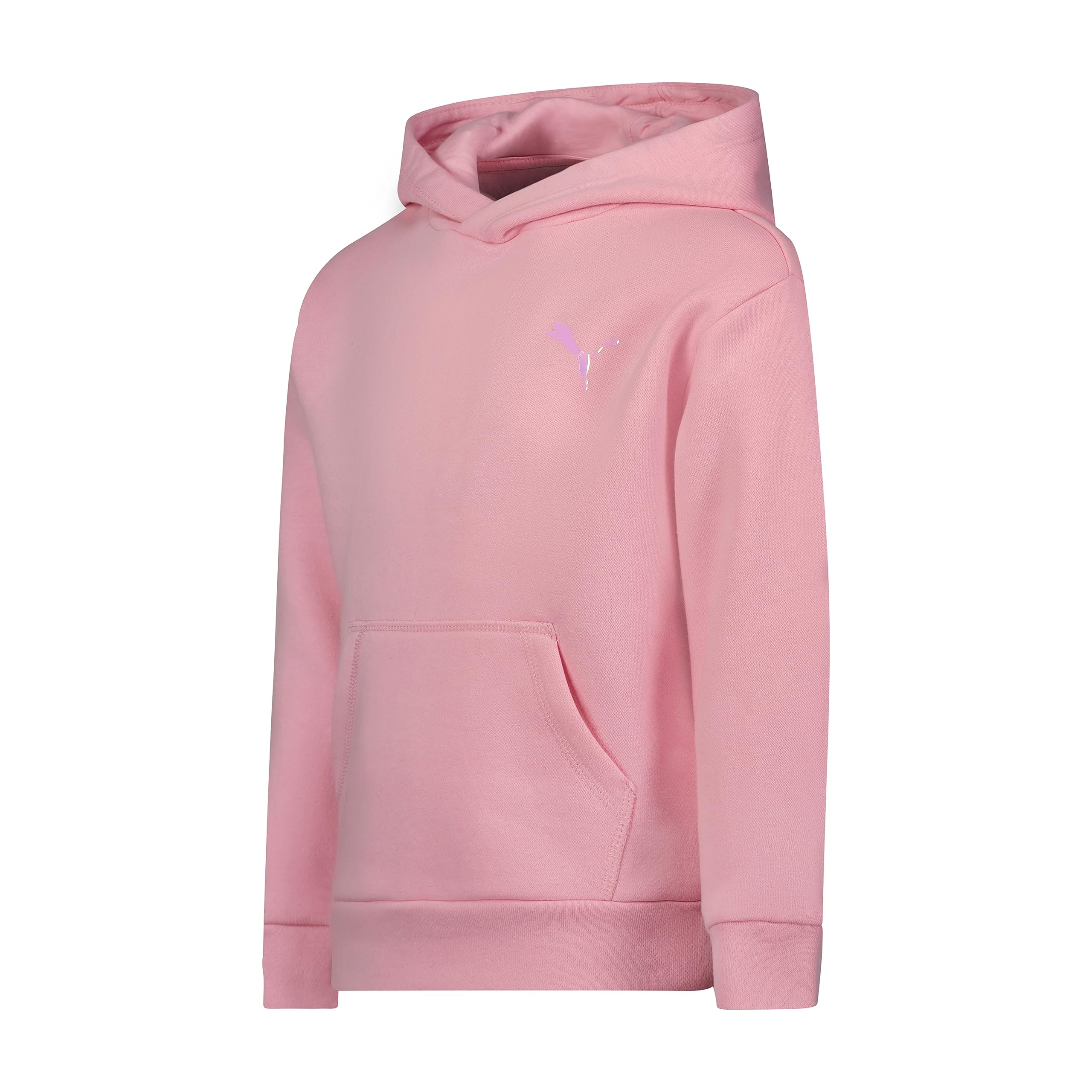 PUMA Girls' Core Logo Fleece Pullover Hoodie - Soft Warm Winter Hooded Sweatshirt for Kids & Teens - Perfect for School, Sports & Outdoor Activities