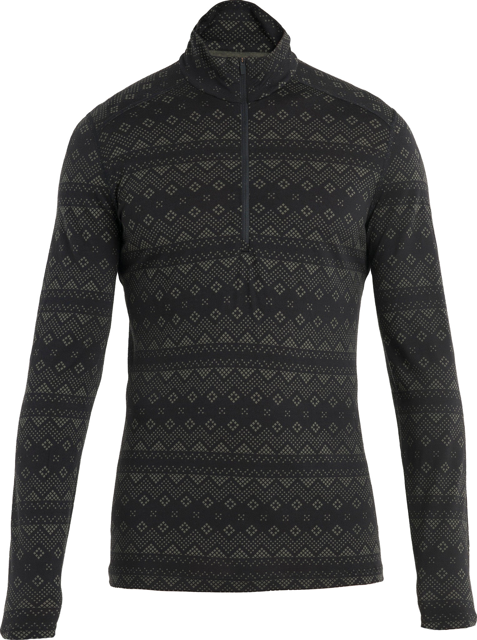 200 Oasis First Snow Merino Wool Long Sleeve Half Zip Thermal Base Layer Top for Men - Warm Winter Outdoor Hiking & Skiing Clothing