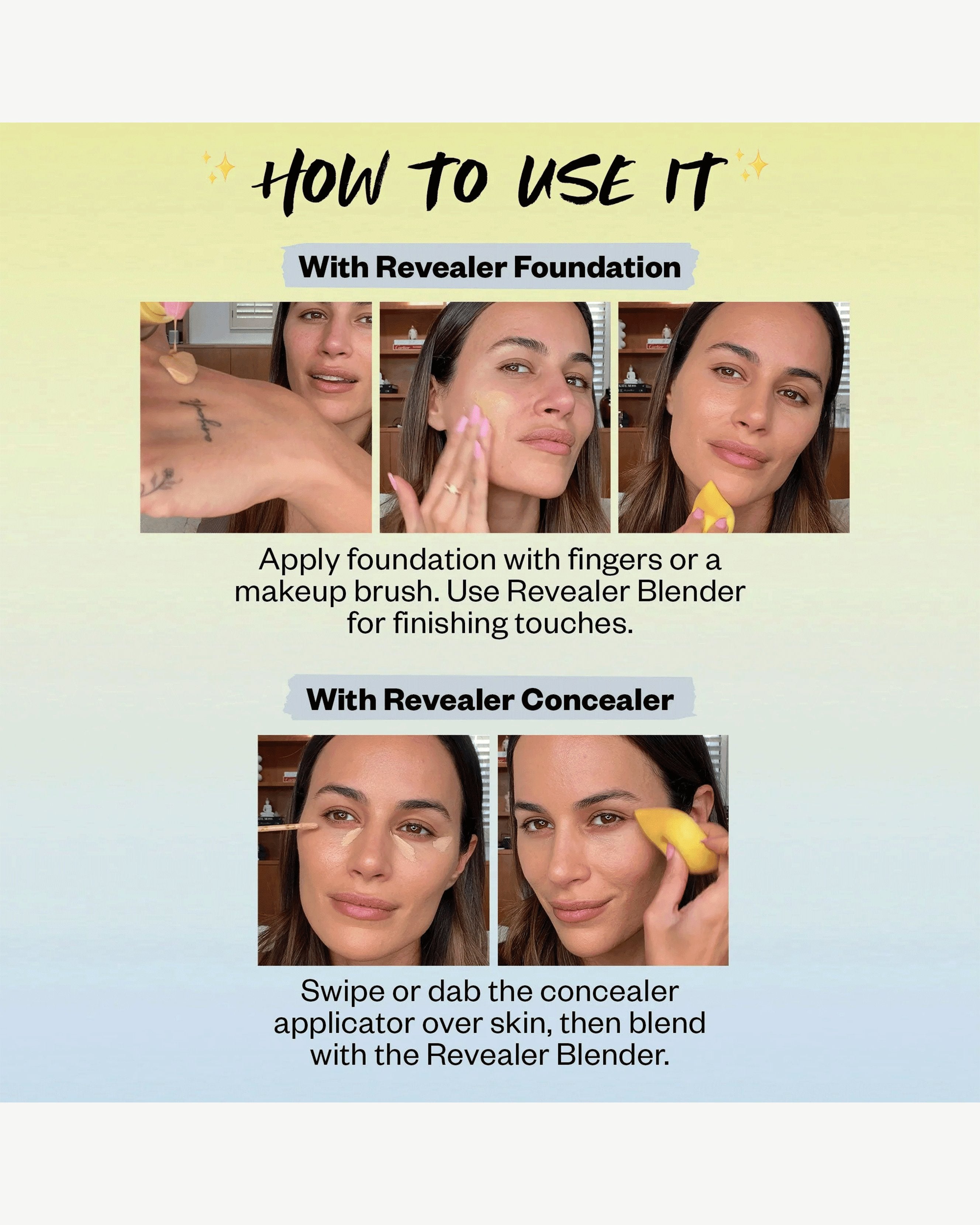 Revealer Dual Ended Makeup Blender Sponge - Professional Beauty Blending Tool for Foundation, Concealer & Powder - Perfect for Everyday Makeup & On-The-Go Touch Ups