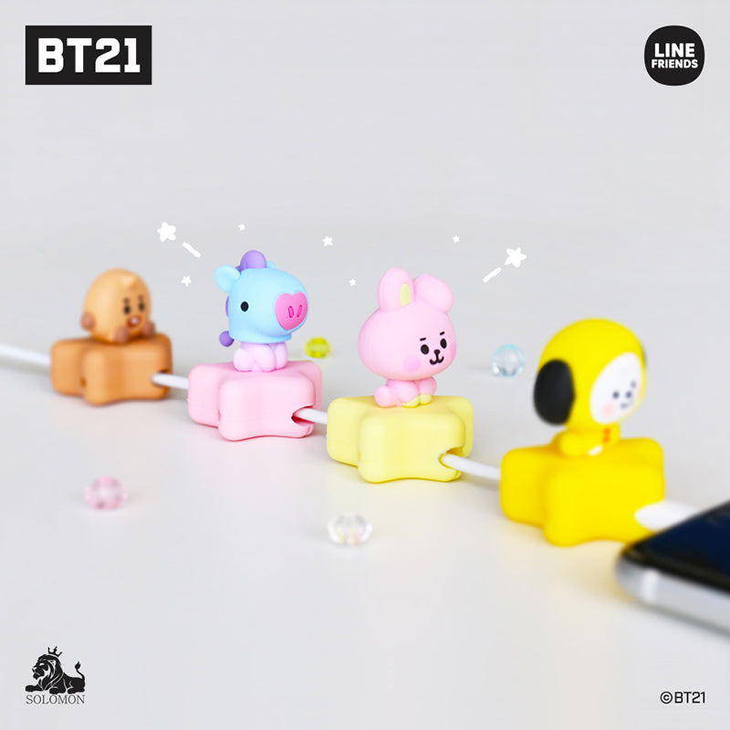 BT21 Cable Mascot Plush Toy - Cute Cartoon Character Collectible for BTS Fans | Perfect for Home Decor, Bedroom Cuddling, and Gift Giving