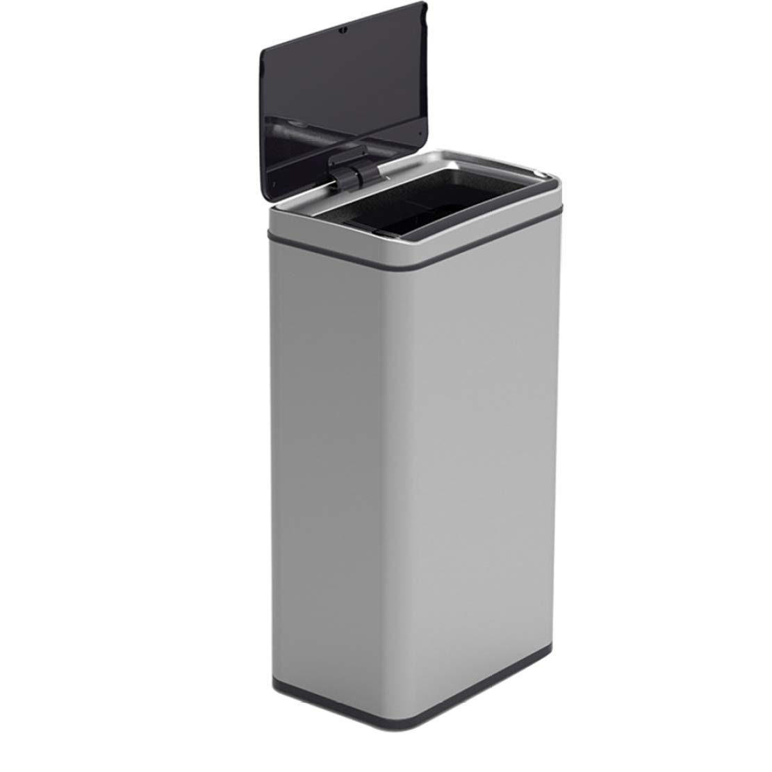 JLDN 8 Gallon (30L) Automatic Touchless Trash Can with Motion Sensor - High Capacity Kitchen Garbage Bin with Lid, Pet-Proof Design in Silver - Perfect for Home, Office, and Pet-Friendly Spaces