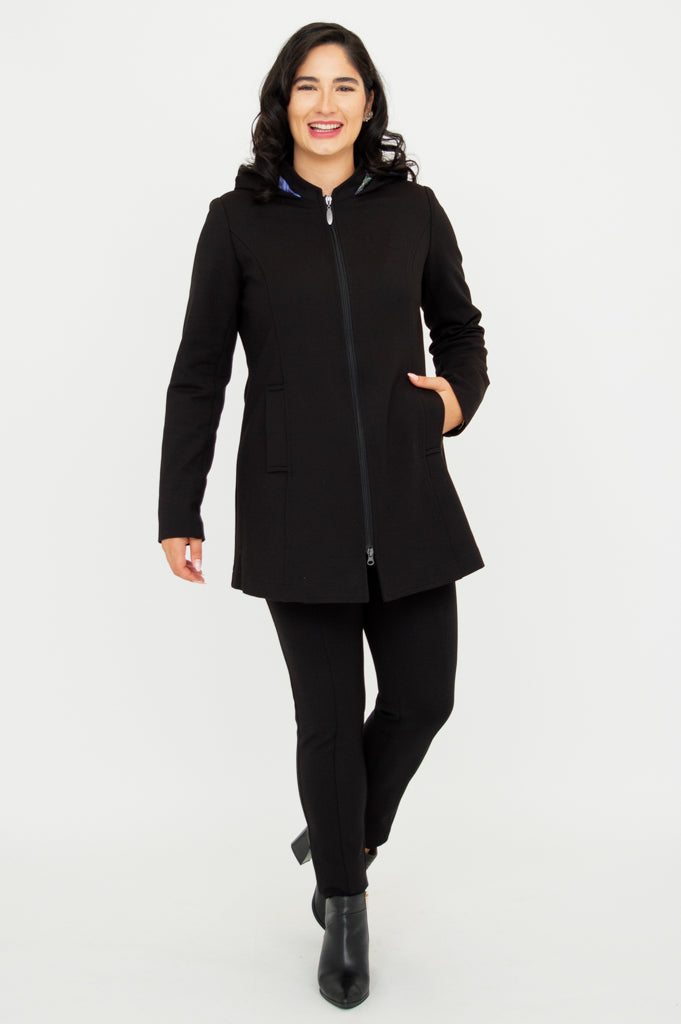 Premium Highlands Coat for Women - Soft Modal Fabric, Elegant Black Outerwear for Fall & Winter - Perfect for Office, Travel & Casual Outings