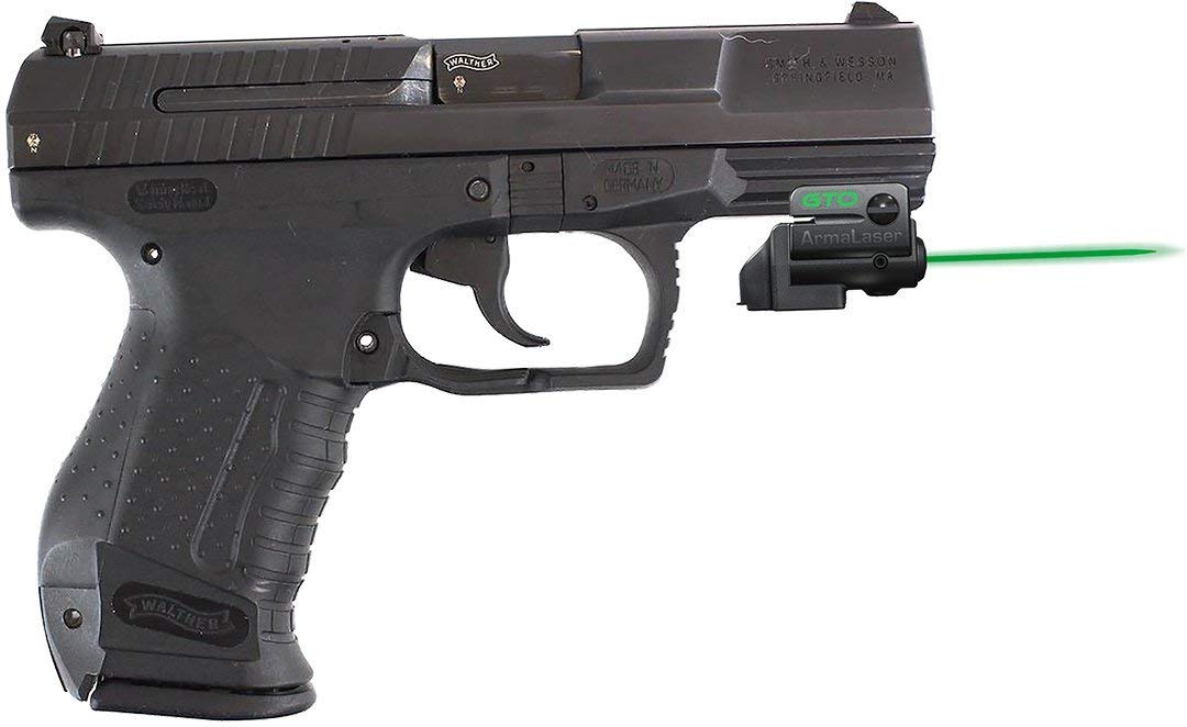 ArmaLaser GTO & FLX44 Green Laser Sight with GripTouch Switch for Walther P99 AS 9mm/.40 - Perfect for Tactical Shooting, Home Defense & Range Practice