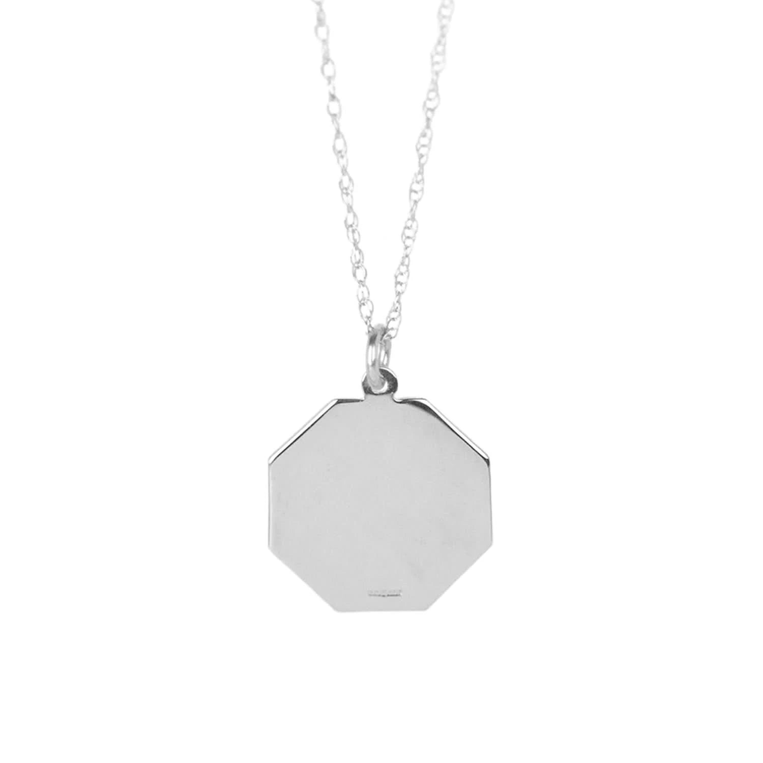 St Christopher Large Sterling Silver Necklace with Custom Engraving - Perfect for Travel Protection & Religious Gifts