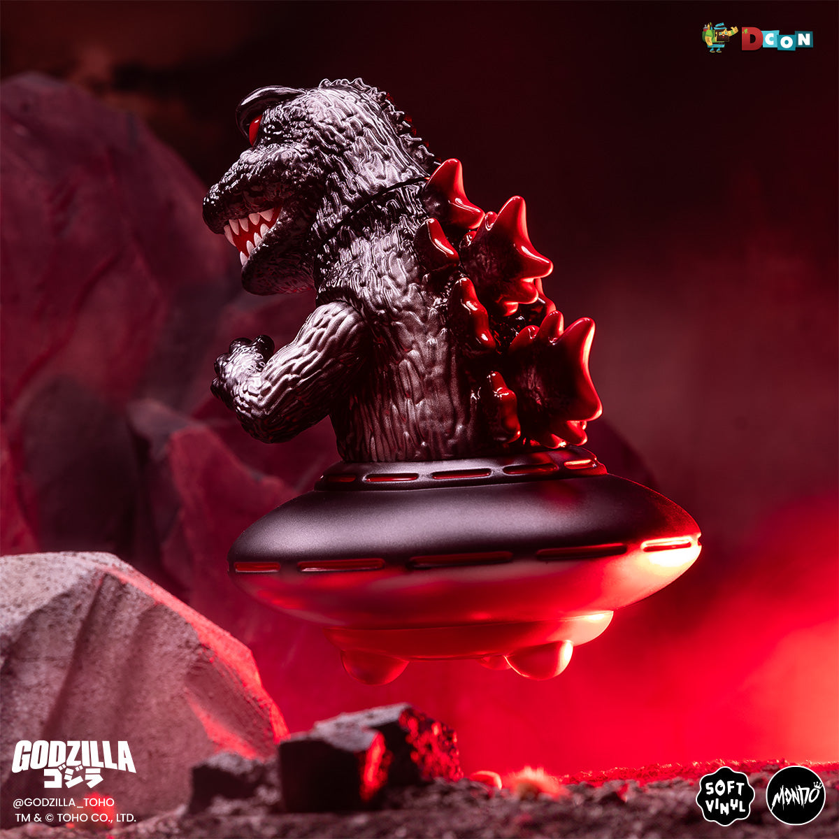 Godzilla UFO Soft Vinyl Figure - Xilien Black (Designer Con Exclusive) | Collectible Japanese Kaiju Toy for Display & Gifts | Perfect for Anime Fans & Pop Culture Collectors