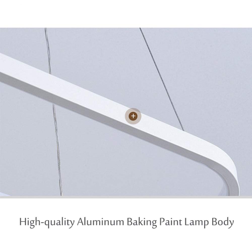 Modern Oval LED Pendant Light - Adjustable Aluminum Linear Chandelier for Living Room, Dining Table & Office (Black + Cold White, 70×20cm) - Perfect for Kitchen Islands, Bedroom Lighting & Contemporary Home Decor