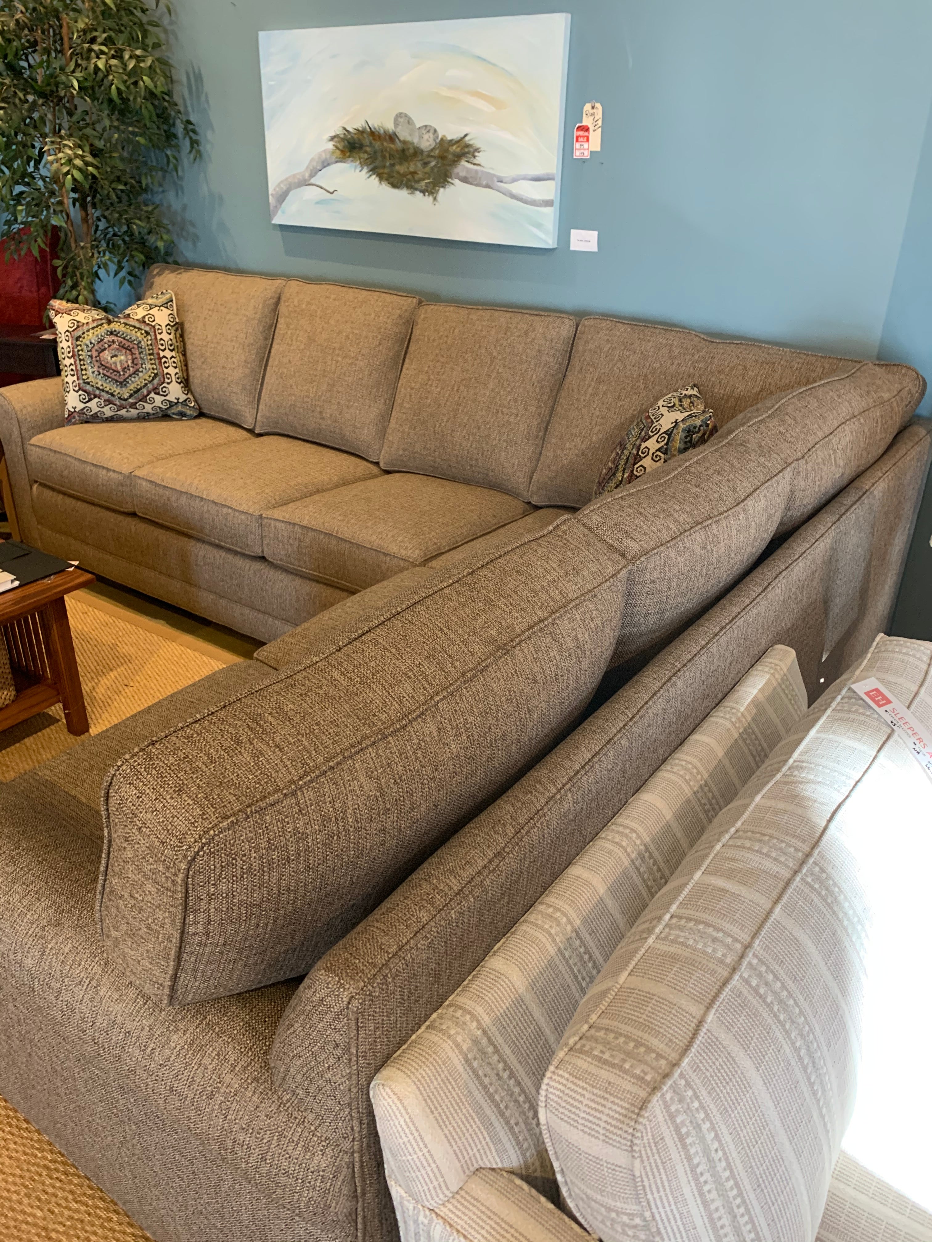 Temple Tailor Made 6600 Sock Arm Sectional Sofa - Premium Showroom Quality for Living Room & Home Theater Comfort