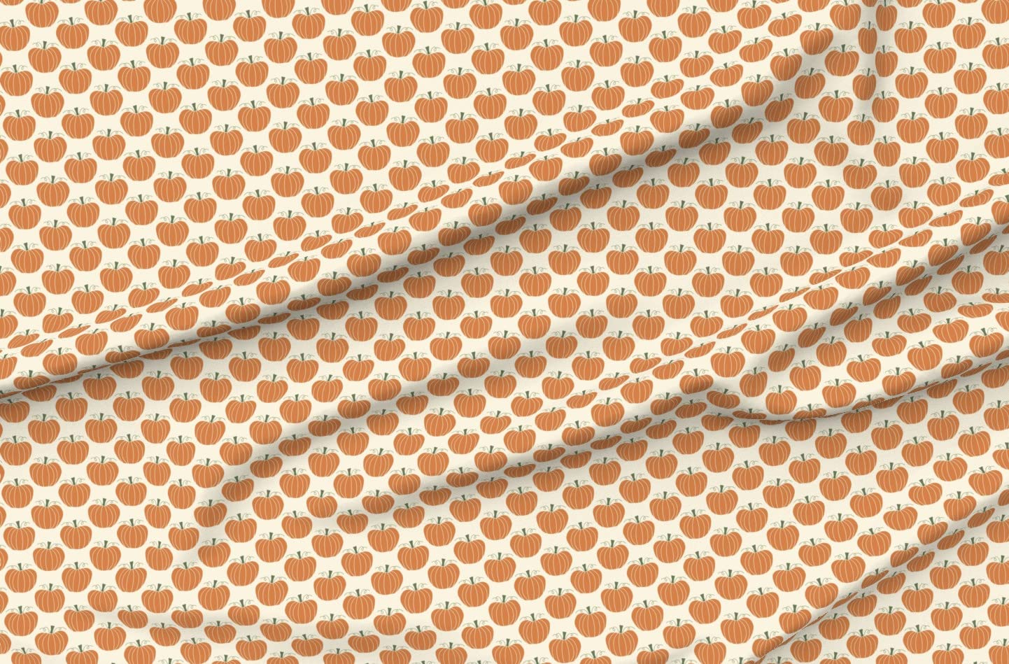 Pumpkins Orange Fall Autumn Printed Minky Fabric by The Yard - Soft Plush Fabric for Sewing Baby Blankets, Quilt Backing & DIY Plush Toys - Country Style Unisex Home Decor & Craft Projects
