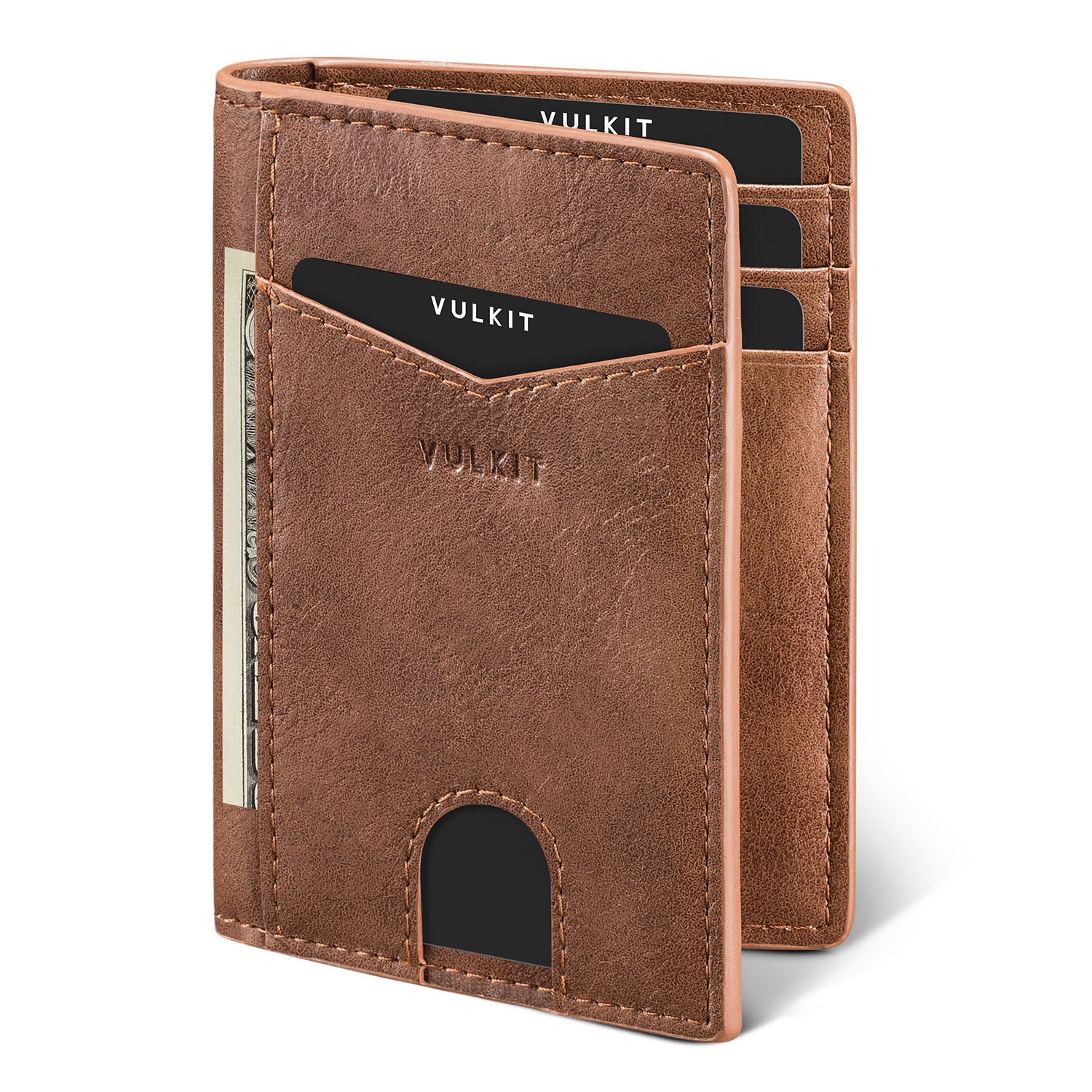 VW100 Slim Bi-Fold Wallet with 2 Exterior Slots for Cash & Cards – Perfect for Everyday Use and Travel