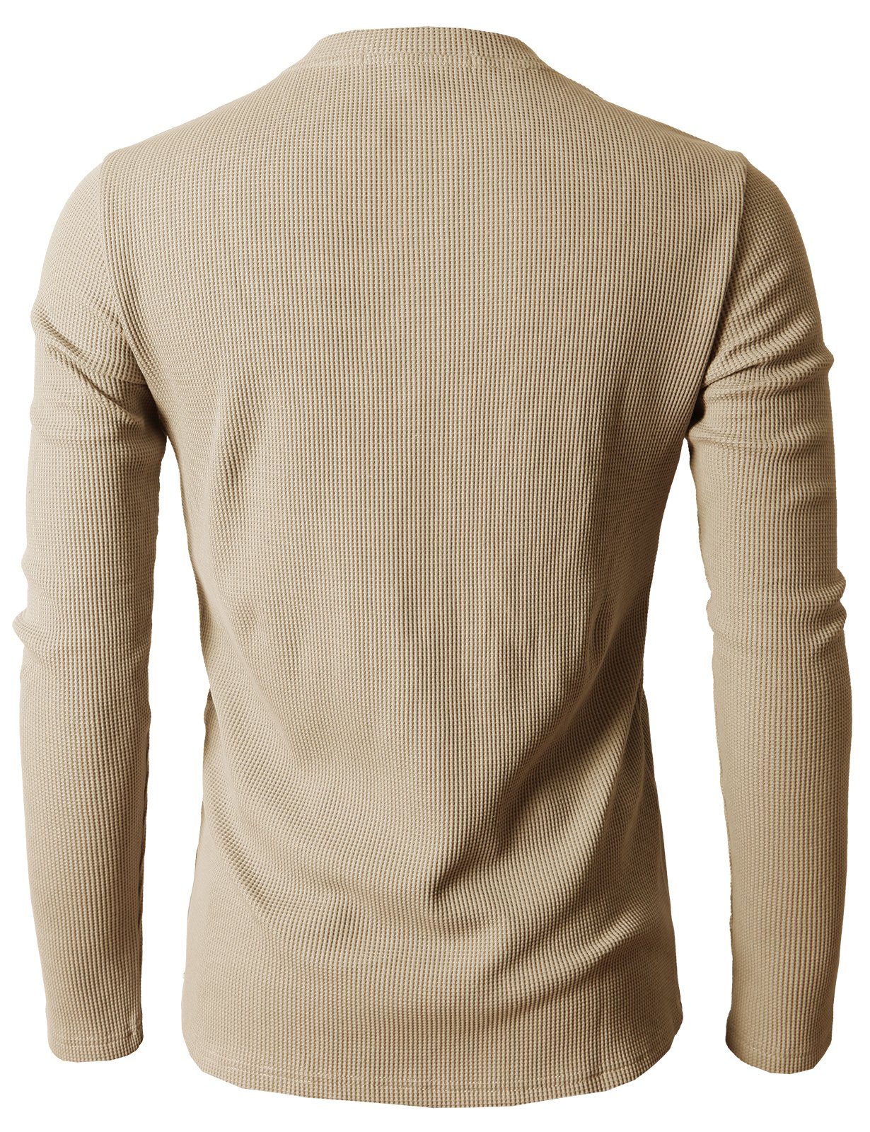 H2H Men's Casual Slim Fit Henley Cotton Shirt Long Sleeve Lightweight Waffle Fabric for Everyday Wear, Work & Outdoor Activities