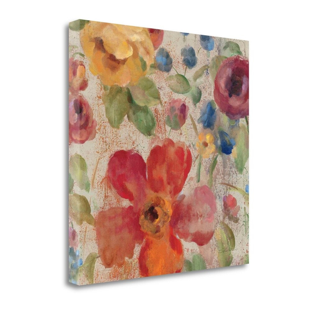 April Rain Flowers II by Silvia Vassileva - Premium Giclee Print on Gallery Wrapped Canvas - Perfect for Living Room, Bedroom & Office Wall Decor