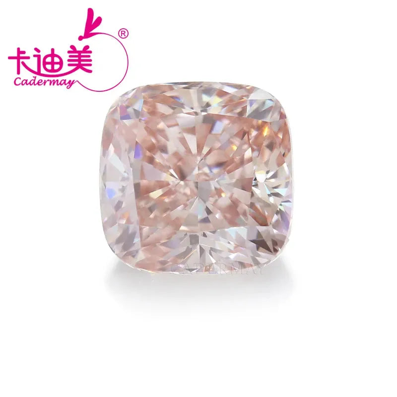 CADERMAY Cushion Cut VS2 Clarity CVD Lab Grown Diamond - Light Pink Loose Gemstone for Jewelry Making | Engagement Rings, Necklaces & Earrings