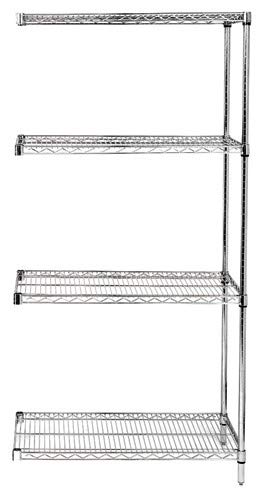 4-Tier Chrome Add-On Shelving Unit - 21