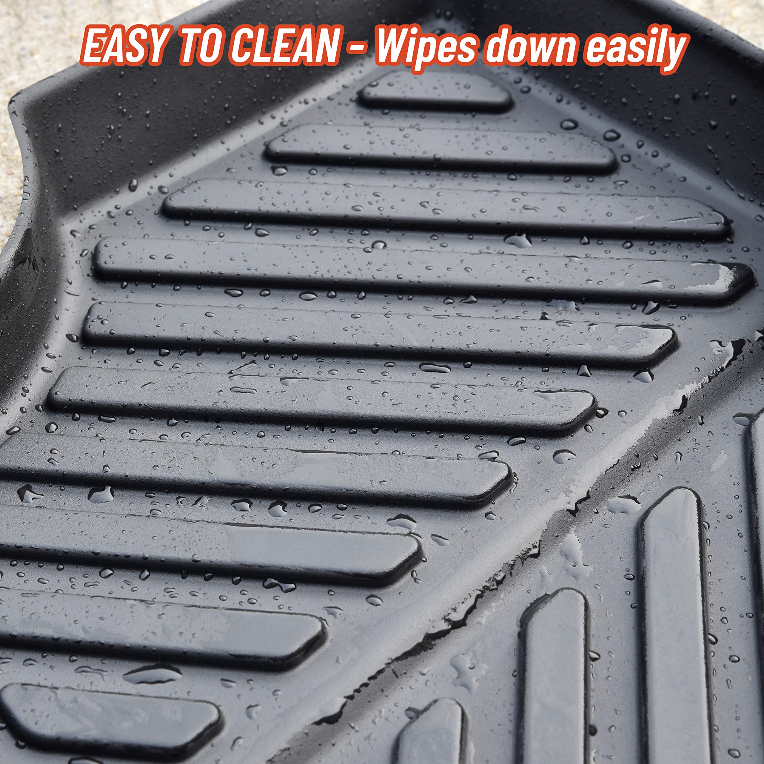 Premium TPE Anti-Slip Floor Mats for Polaris General 1000/XP 1000 (2016-2024) | All-Weather Protection Front Row Floor Liners | Durable Slush Mats for UTV Accessories | Perfect for Off-Roading, Hunting & Muddy Terrains