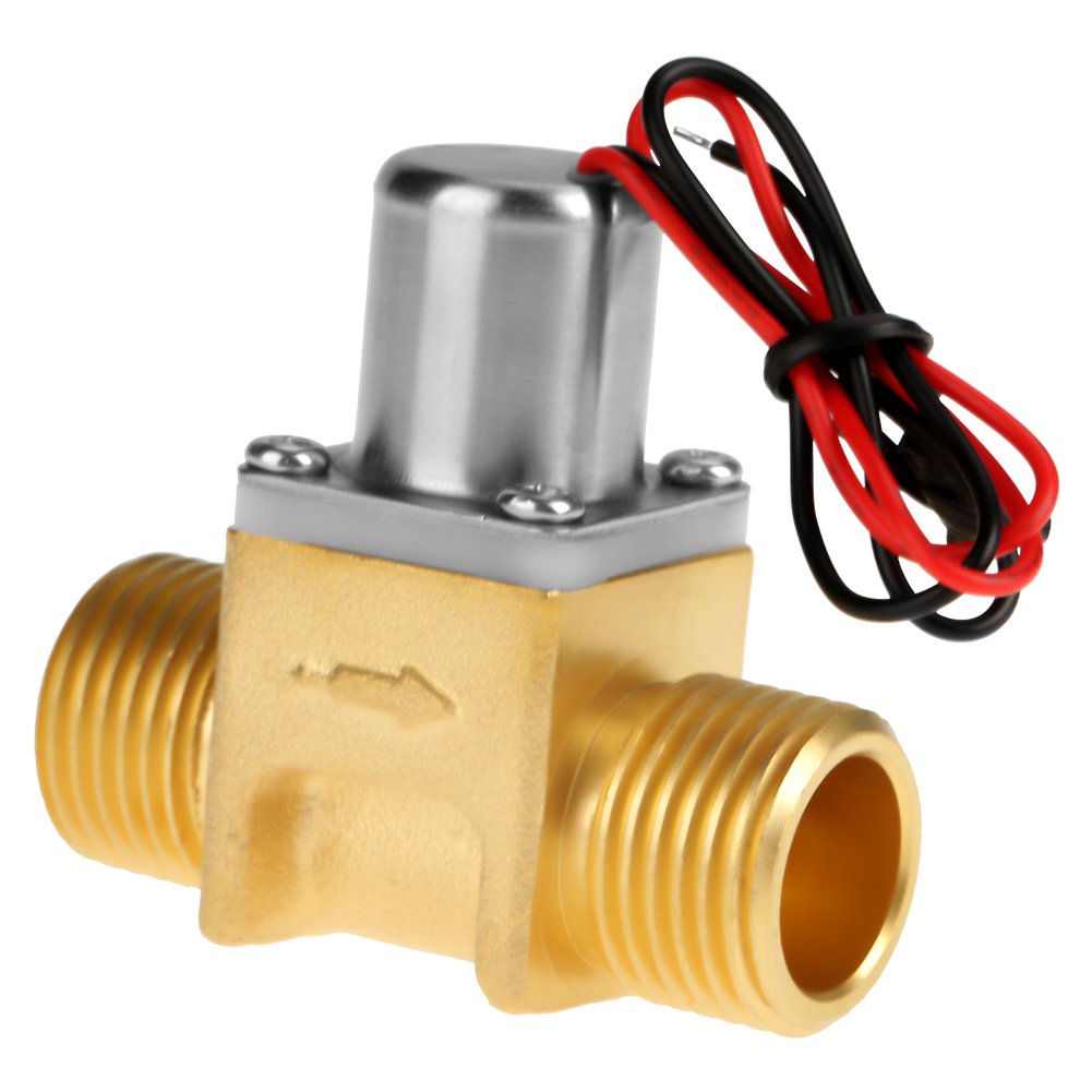 4.5V DC Brass Electric Solenoid Valve - 1/2