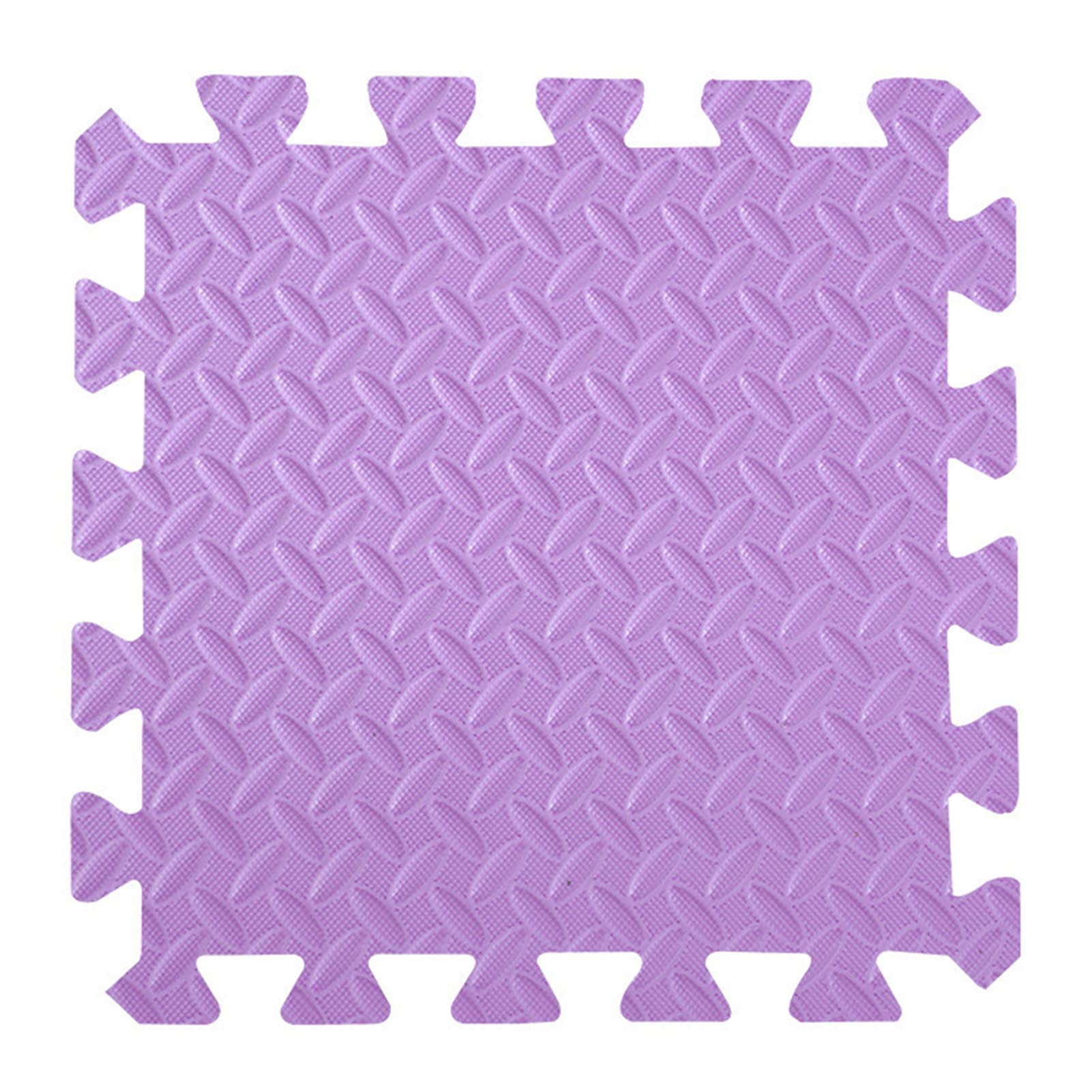 12-Piece EVA Interlocking Floor Tiles - Non-Slip Exercise Play Mat with Border, Thickened Foam Carpet Tiles for Gym Equipment, Home Workouts, Yoga & Kids Play Area - Purple, 30x30x1.0cm - Perfect for Home Gym, Nursery Room & Fitness Studio