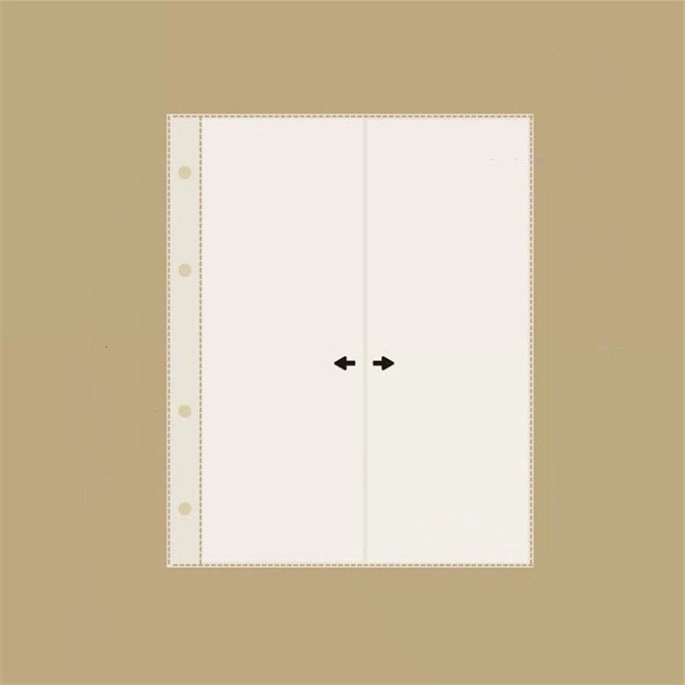 YIDIGM 4 Ring Binder Photo Album - 15pcs Two-Sided Sleeves for Small Cards, Postcards & Photos - Heart-Shaped Organizer for Scrapbooking, Wedding Memories & Gift Storage