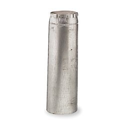 5 x 3 Feet Gas Vent Pipe - Durable Stainless Steel Exhaust Pipe for Water Heaters, Furnaces & Dryers - Indoor & Outdoor Use