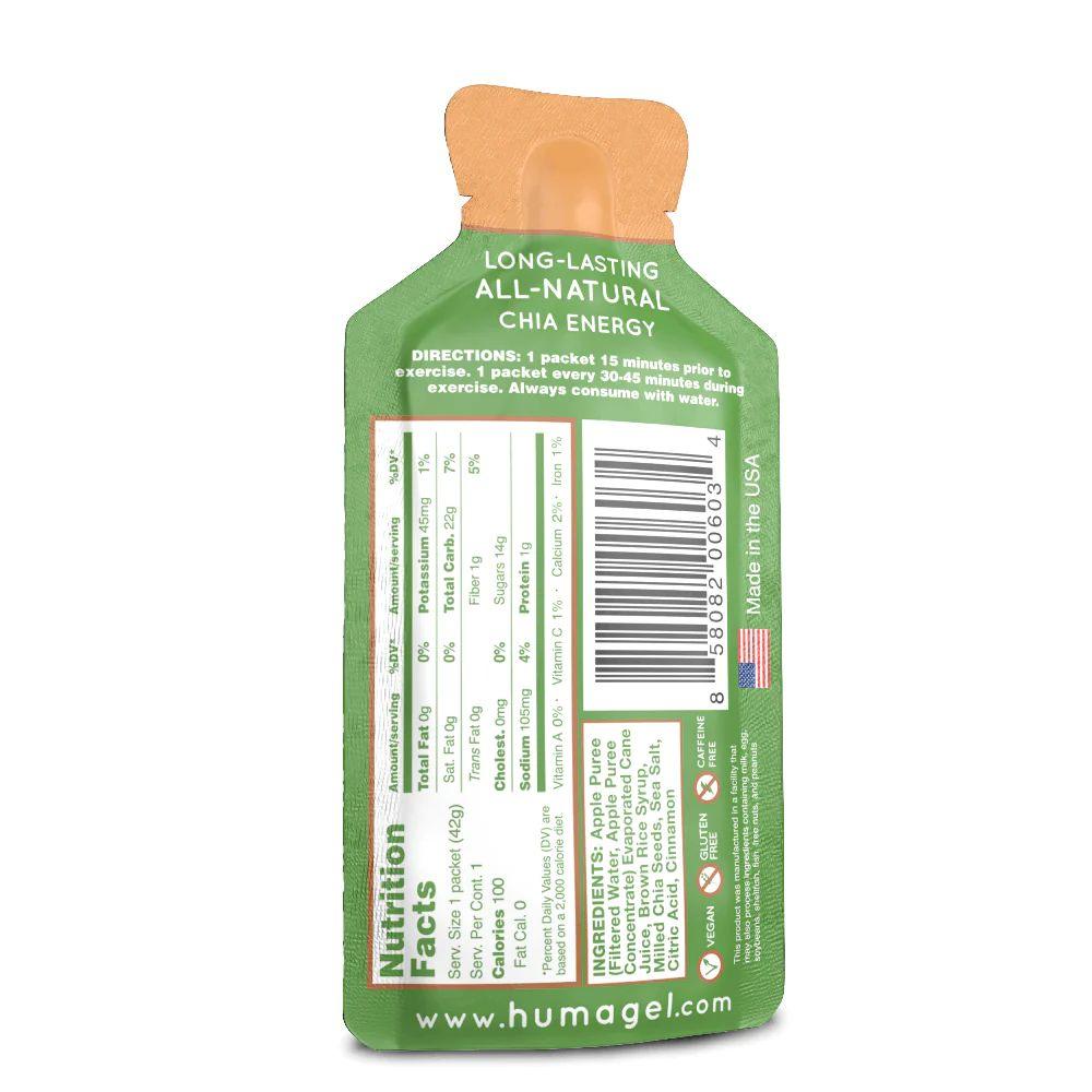 Huma Chia Energy Gel - 42g Pack of Natural Energy Boost for Runners, Cyclists & Athletes - Perfect for Endurance Sports & Workouts