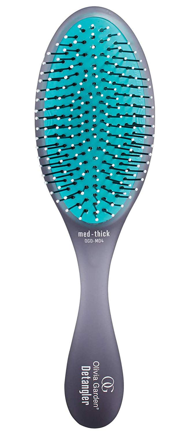 Olivia Garden Detangling Brush - Removable Cushion for Scalp Massage, All Hair Types - Perfect for Wet & Dry Hair Care at Home