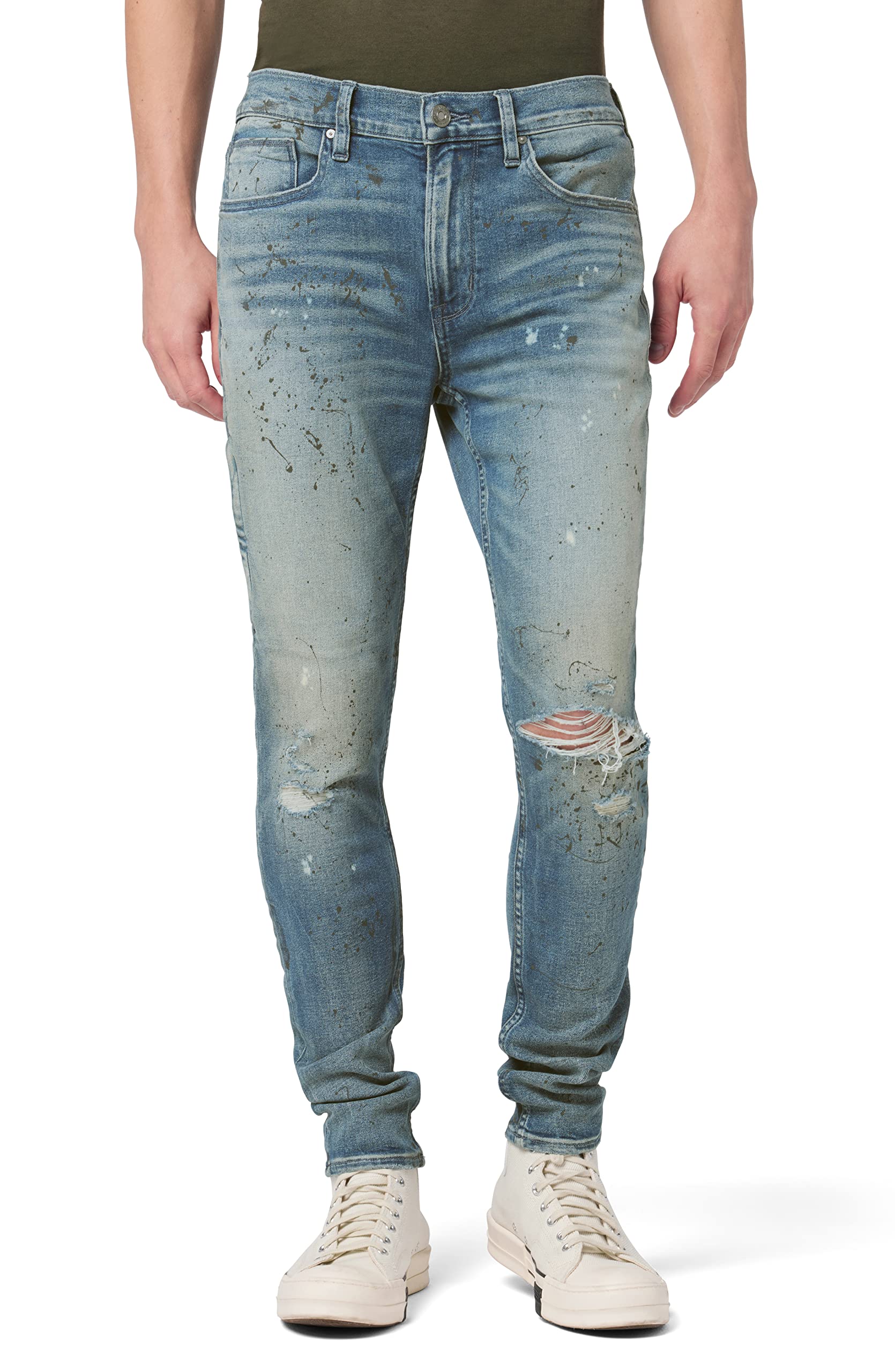 HUDSON Men's Zack Side Zip Skinny Jeans - Slim Fit Stretch Denim Pants for Casual & Night Out | Comfortable & Stylish Mens Fashion
