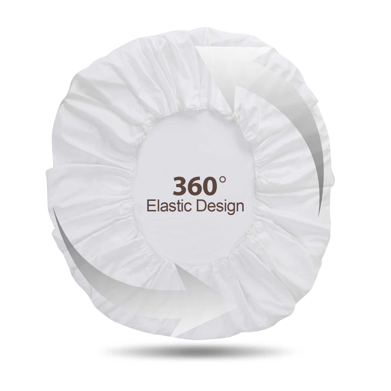 Luxury 100% Egyptian Cotton Fitted Sheet - Twin Size White 600 Thread Count - Deep Pocket 8-16