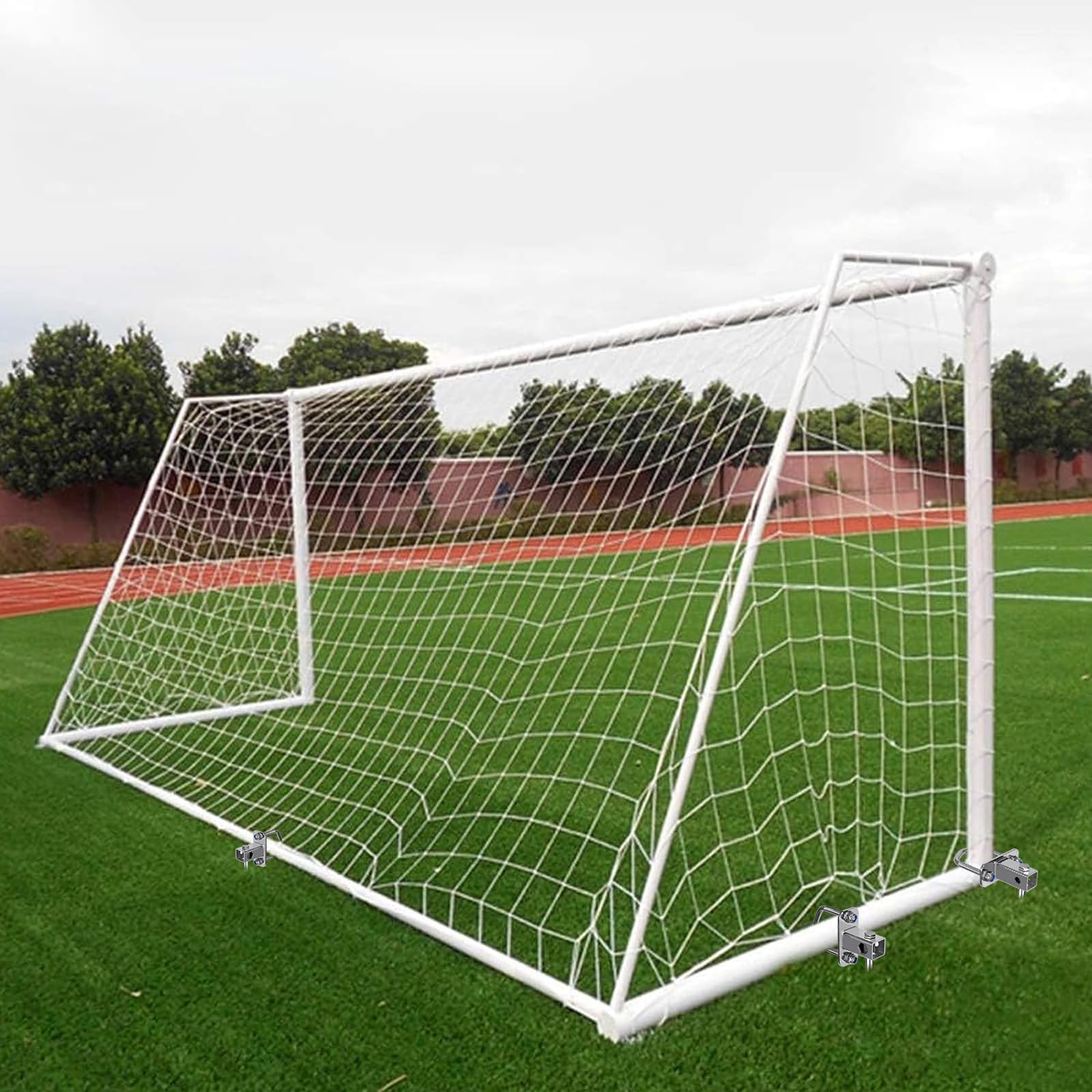 Multi-Purpose Screw-In Ground Anchors - Heavy Duty Fully Welded Trampoline Anchors & Mobile Home Anchors | Earth Anchors for Sheds, Swing Sets, Carports & Animal Enclosures | Perfect for Outdoor Safety & Securing Play Equipment