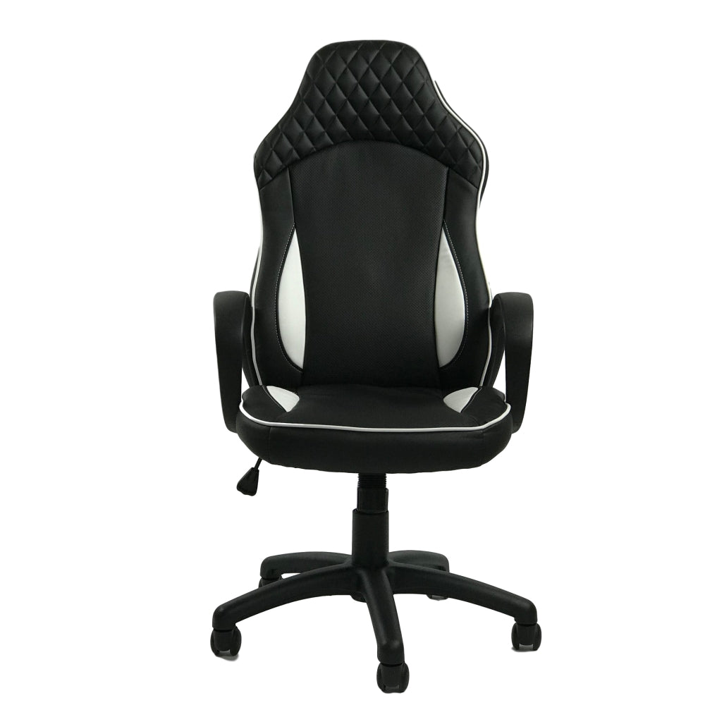 HAWK SERIES 1093H Ergonomic Gaming Chair - Black & White - High Back Racing Style with Lumbar Support for PC, Office, and Esports Gamers