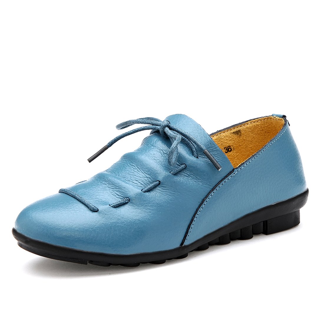 Z.SUO Women's Genuine Leather Loafers - Comfortable Slip-On Moccasins for Driving, Office & Casual Wear - Breathable Oxford Flats for Everyday Use