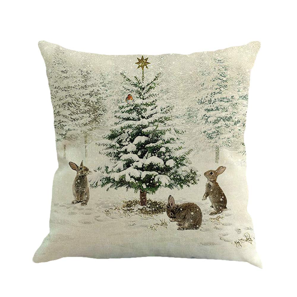 LOKODO Decorative Pillow Covers for Car, Sofa, Bed, Couch - Christmas Printed Dyeing Home Decor Cushion Covers | Perfect for Living Room, Bedroom & Holiday Decorations