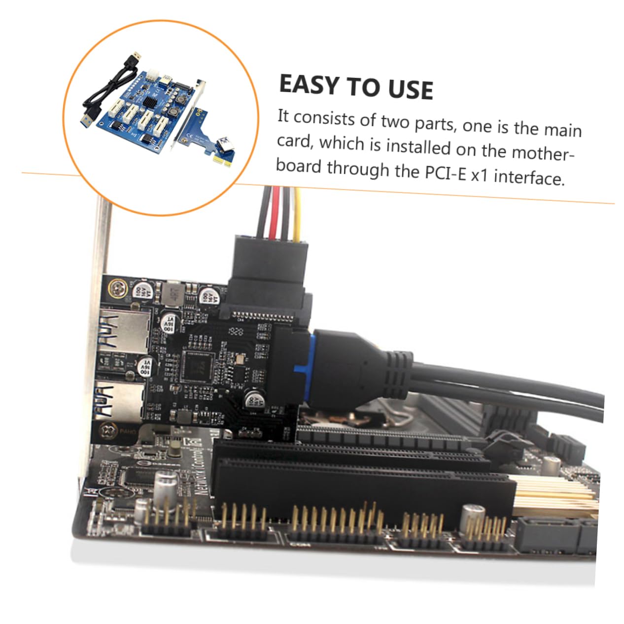 Gatuida 7 Sets PCIe Riser Card - PCI Express 1x to 4x Adapter Converter for Graphics Card, M.2 SSD & Computer Expansion | High-Speed ABS Material | Perfect for Crypto Mining, Gaming PC & Workstation Builds
