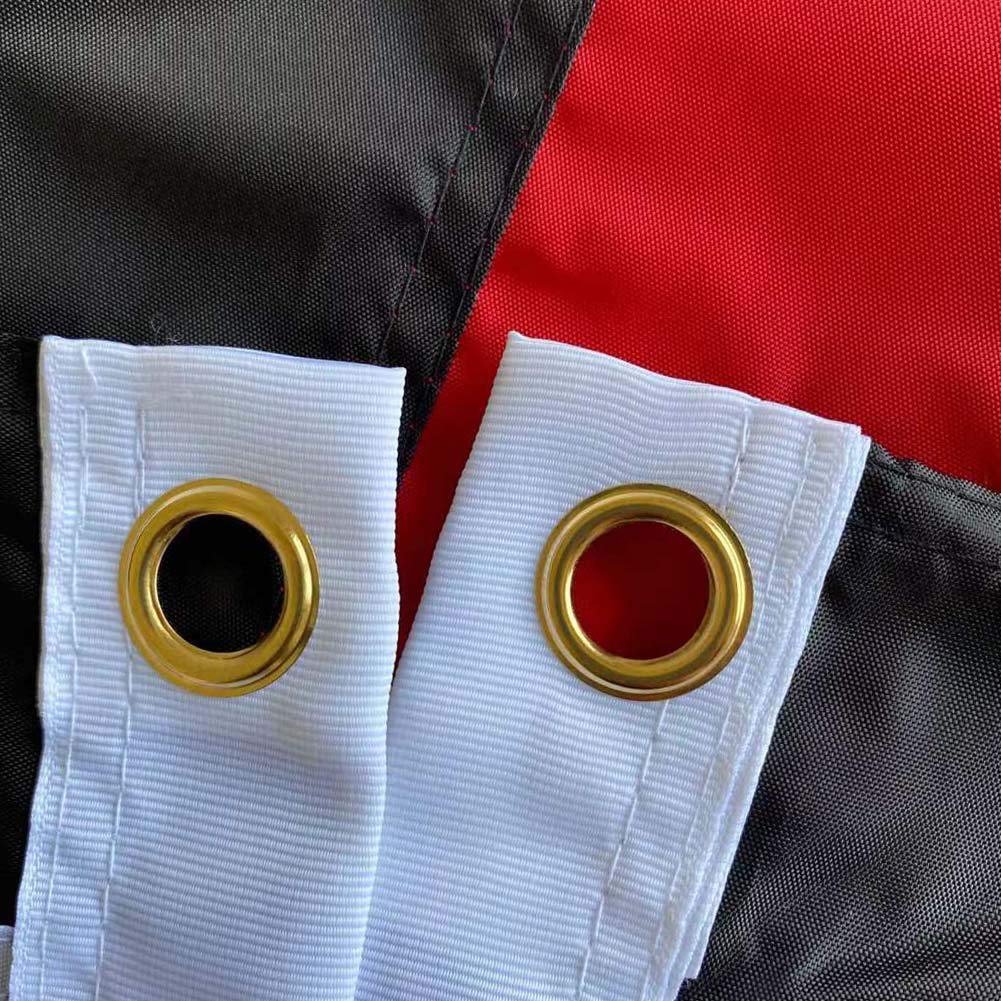3x5 ft Embroidered Thin Red Line Firefighter Flag - Outdoor USA Fireman Memorial Banner with 2 Grommets & Stitched Stripes | Honoring Law Enforcement Officers | Perfect for Backyards, Fire Stations & Patriotic Events