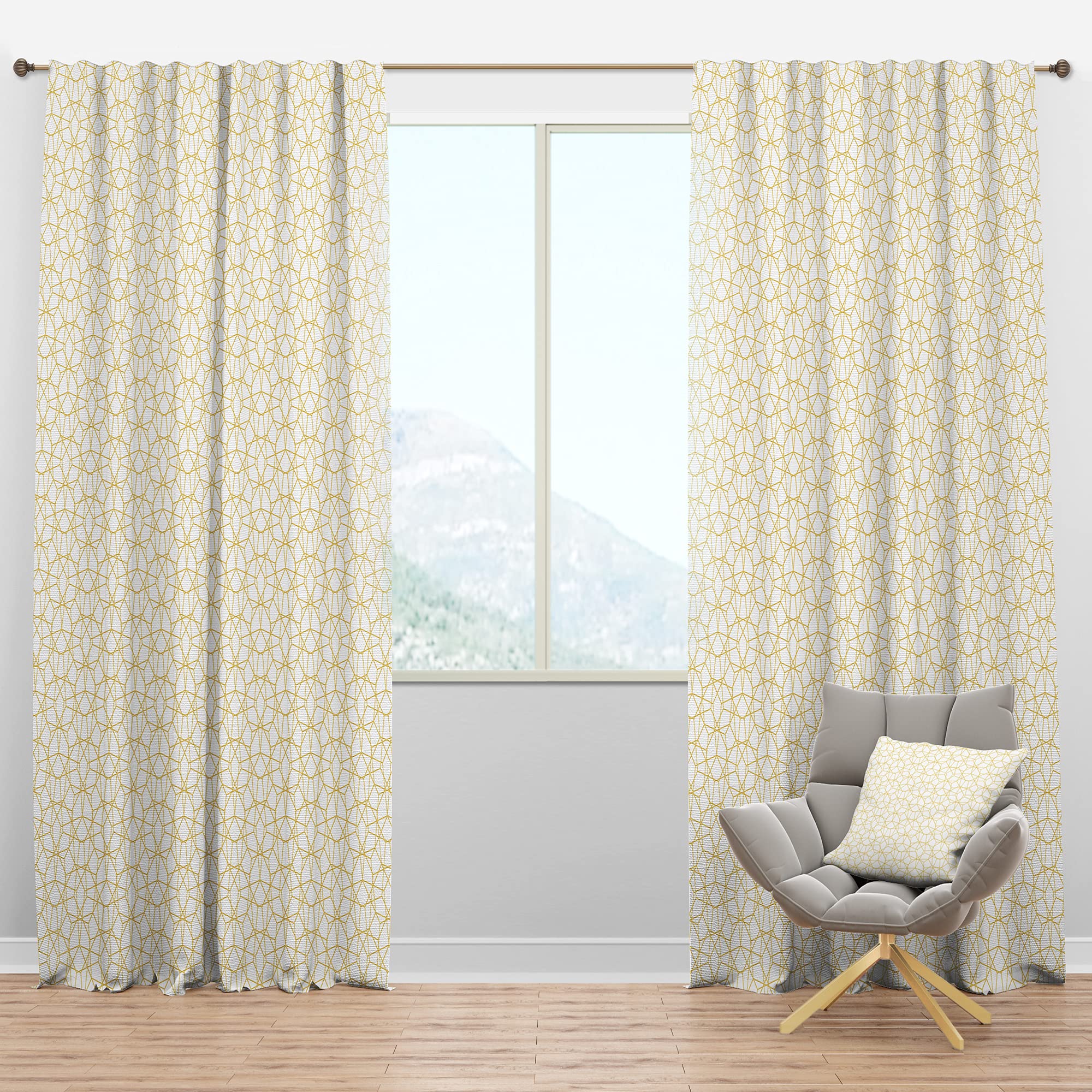 DesignQ Blackout Curtains - Mid-Century Modern Thermal Insulated Window Drapes for Bedroom & Living Room (52x84, Single Panel) - Perfect for Light Blocking, Privacy & Energy Efficiency