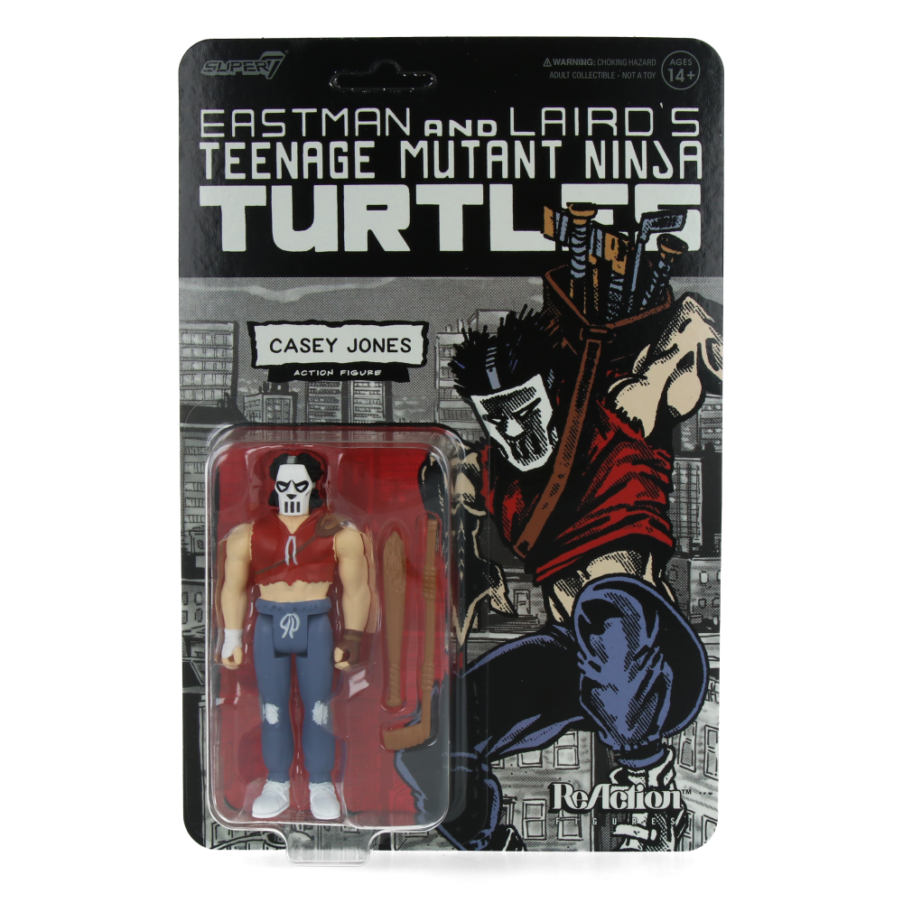 Casey Jones (Comic Color) TMNT Teenage Mutant Ninja Turtles ReAction Figure Wave 11 - Collectible Action Figure for TMNT Fans & Comic Book Collectors - Perfect for Display, Gifts, and Nostalgic Collections