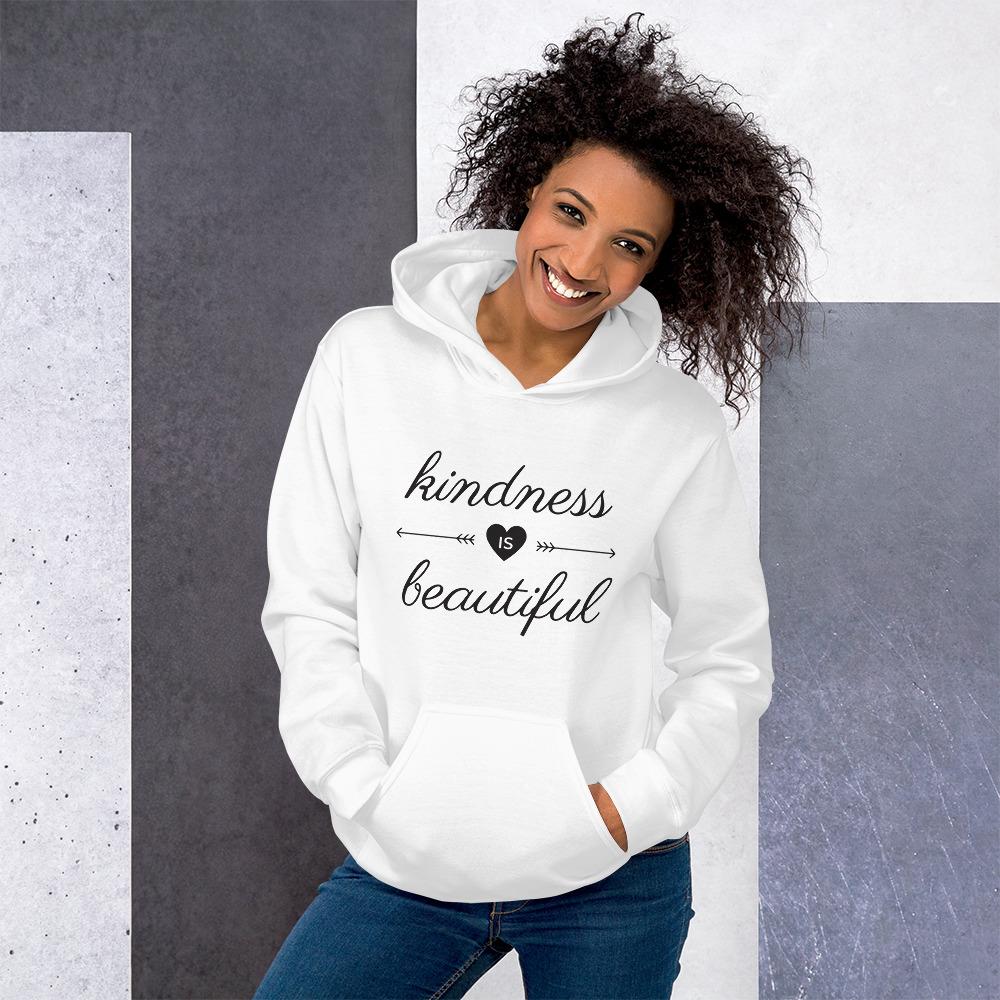 Kindness Matters Boho Beautiful Hoodie Sweater - Positive Affirmation Yoga Pullover - Love Happy Hippie Sweatshirt - Boho Clothing Winter Wear for Yoga, Meditation & Cozy Loungewear
