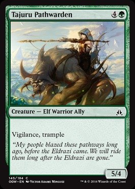 Magic The Gathering - Tajuru Pathwarden (145/184) Foil Card - Oath of The Gatewatch Expansion - Collectible Trading Card Game for Deck Building & Strategy Battles