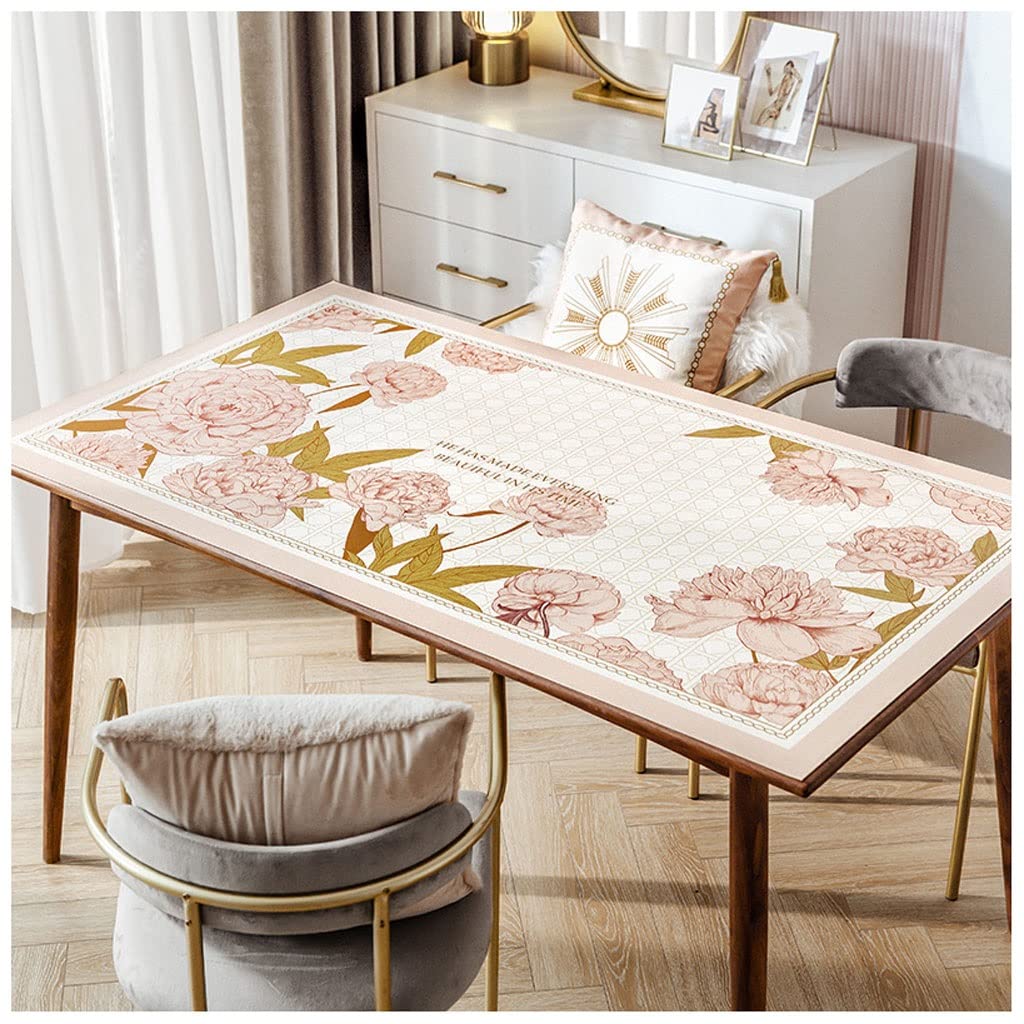 Rustic PU Leather Tablecloth - 27x47 Inch Waterproof & Stain-Resistant Dining Table Cover for Kitchen, Restaurant, Camping - Perfect for Indoor & Outdoor Use (Color: A)